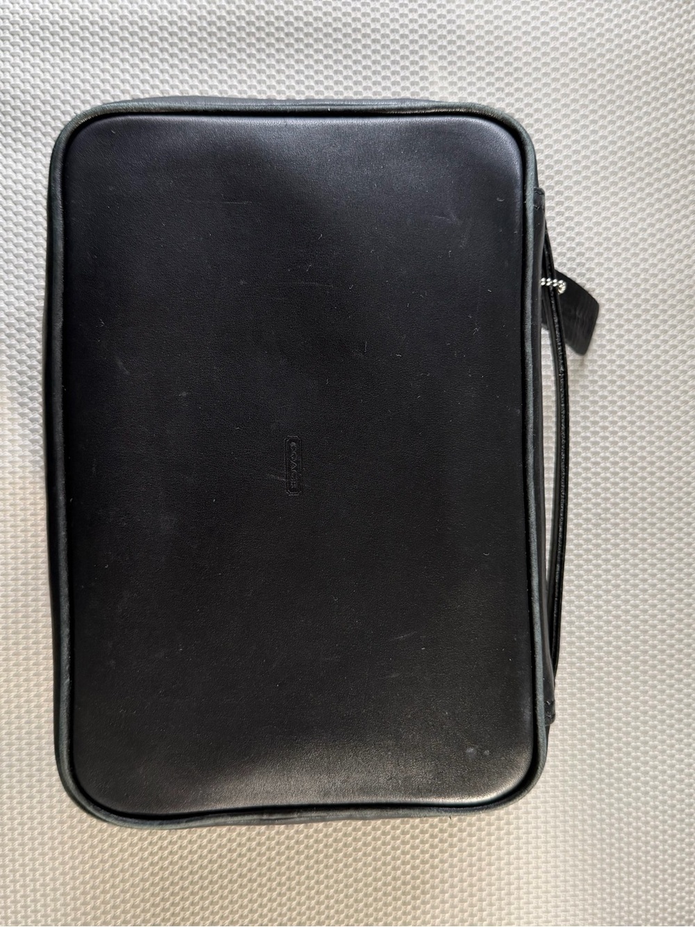 Vintage Coach Black Leather toiletry case/dopp kit